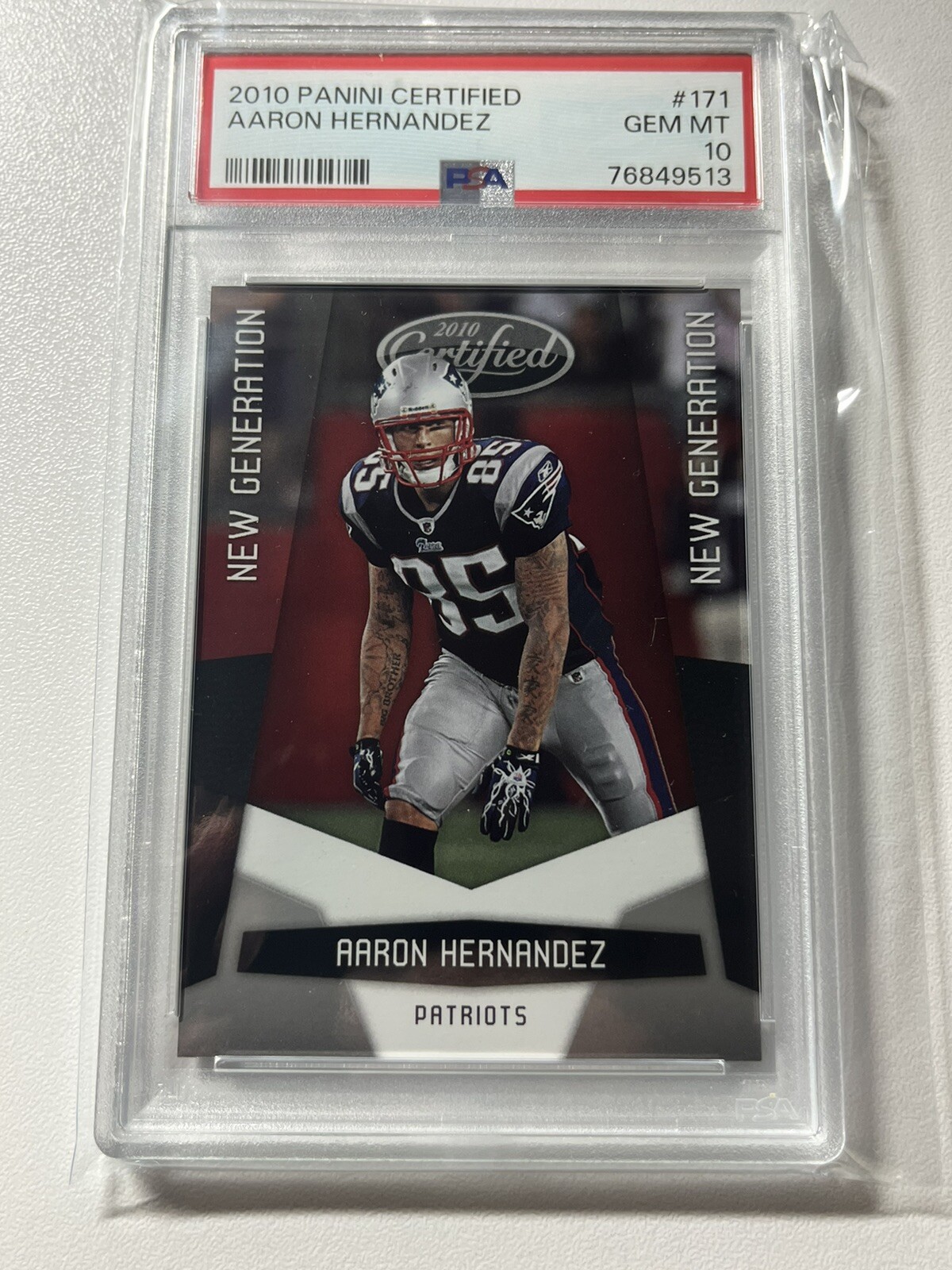 Aaron Hernandez Panini Certified #171 Base