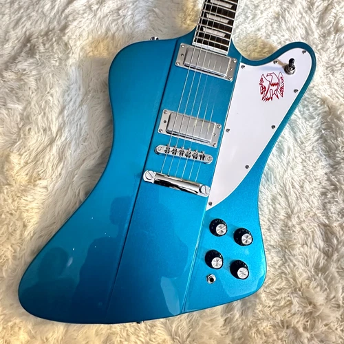 USA Ship Blue Firebird Electric Guitar White Pickguard 2H Pickups Hot Sale