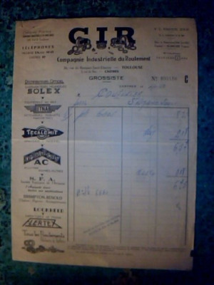 Facture Ancienne Pyrotechnie De France - E. Lacroix - Toulouse 1910 - Artificier