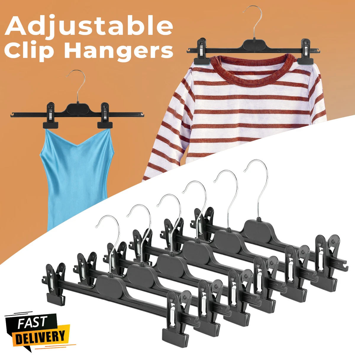 Expandable skirt top coat hangers