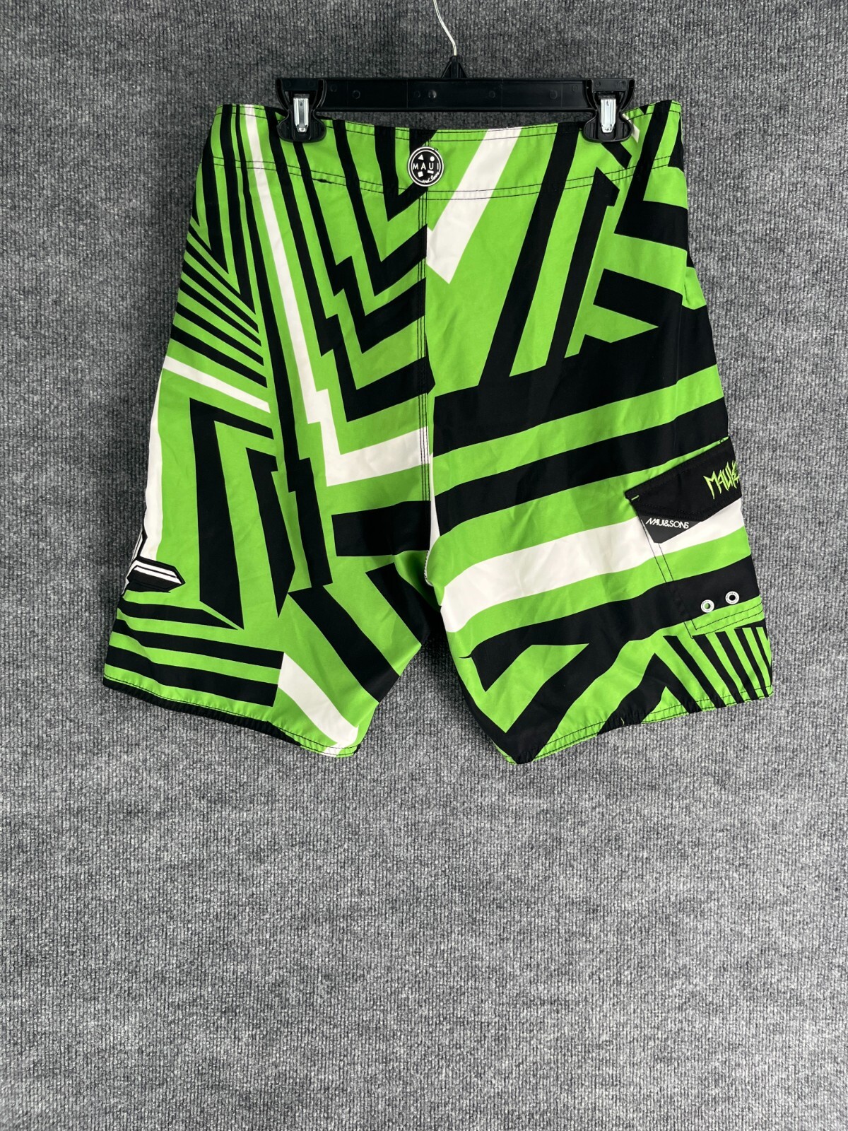 Maui & Sons Swimming Shorts Men Size 32 Multi Color Abstract Trunks Board Beach image 2