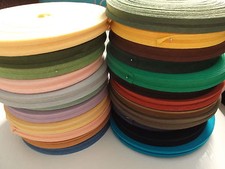 NEW PER 1 METRE COTTON BIAS BINDING TAPE - THIN WIDTH 1cm WIDE(approx 10mm WIDE)