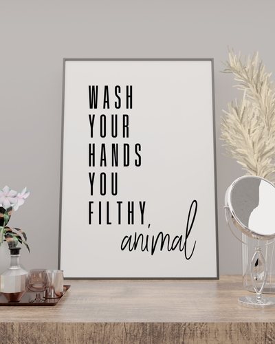 BATHROOM PRINTS QUALITY WALL ART PICTURE Bold Minimalist Funny Toilet Home Print - Picture 3 of 56