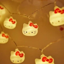 Hello Kitty Pink Ribbon String Lights - New