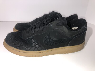 NIKE BIG LUX LOW BLACK/ GUM BOTTOM MENS SIZE 9 | eBay