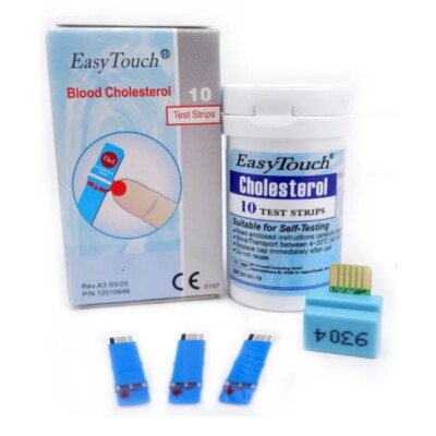 2 x Blood Cholesterol Test Strips Easy Touch EasyMate EasyLife