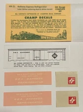 CHAMP HO DECAL-RAILWAY EXPRESS AGENCY LATER WHITE & RED LETTERING   -  #HX-21