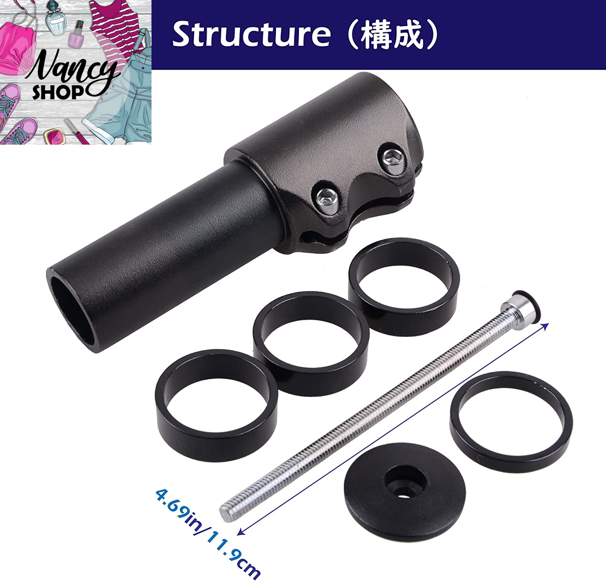 Prolunga Manubrio MTB In Alluminio 6061 - Rialzo Regolabile 6.5-10cm Per Bici Da Corsa E Mountain Bike - Foto 4