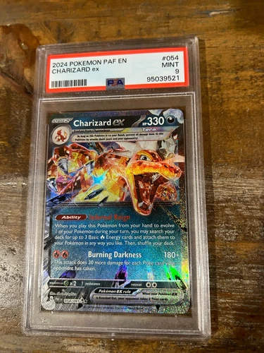 Pokemon 2024 Paldean Fates CHARIZARD EX #054 PSA 9 MINT RARE 2