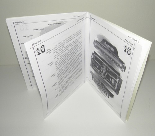 Bennett Portable Typewriter Operator Manual Reproduction - Picture 7 of 11