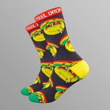 Pixel Drop Unisex Adult Design Fashion Novelty Colorful Socks Pack 4