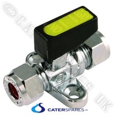 MINI 8MM COMPRESSION LEVER GAS BALL VALVE WITH BACKPLATE BRACKET NAT / LPG GASES