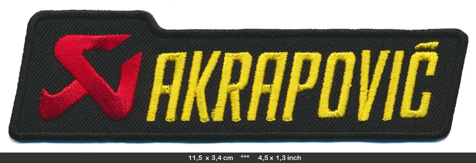 ROYAL GARMENT AKRAPOVIC Aufnäher Patch Motorrad Sport Auspuff Schalldämpfer Tuning Moto GP