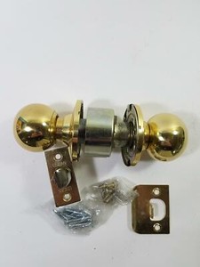Polished Brass Lockset Key-in-Knob/Privacy Grade 3 No Key
