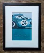FRAMED 1964 Ferrari 250 GTO #24 Phil Hill 12 Hours Sebring VINTAGE PRINT AD