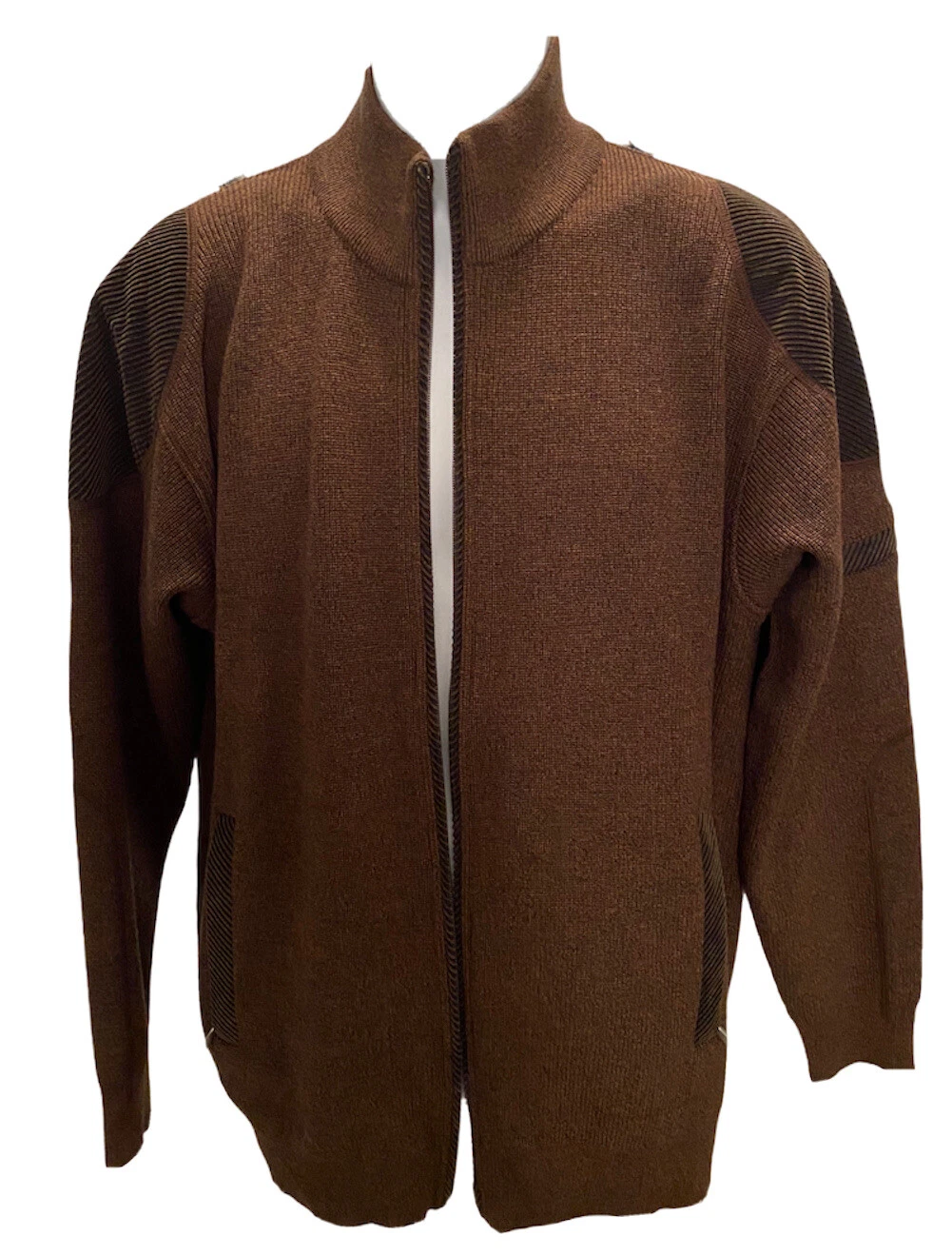 Giuliano Tricot Men's Zip Pullover Sweater Merino Wool Blend Size XL-54