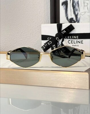 サングラス CELINE SS25 Woman SUNGLASSES (CL40254U 30N) Celine CL40254U 30N Triomphe Metal Sunglasses Gold Frame