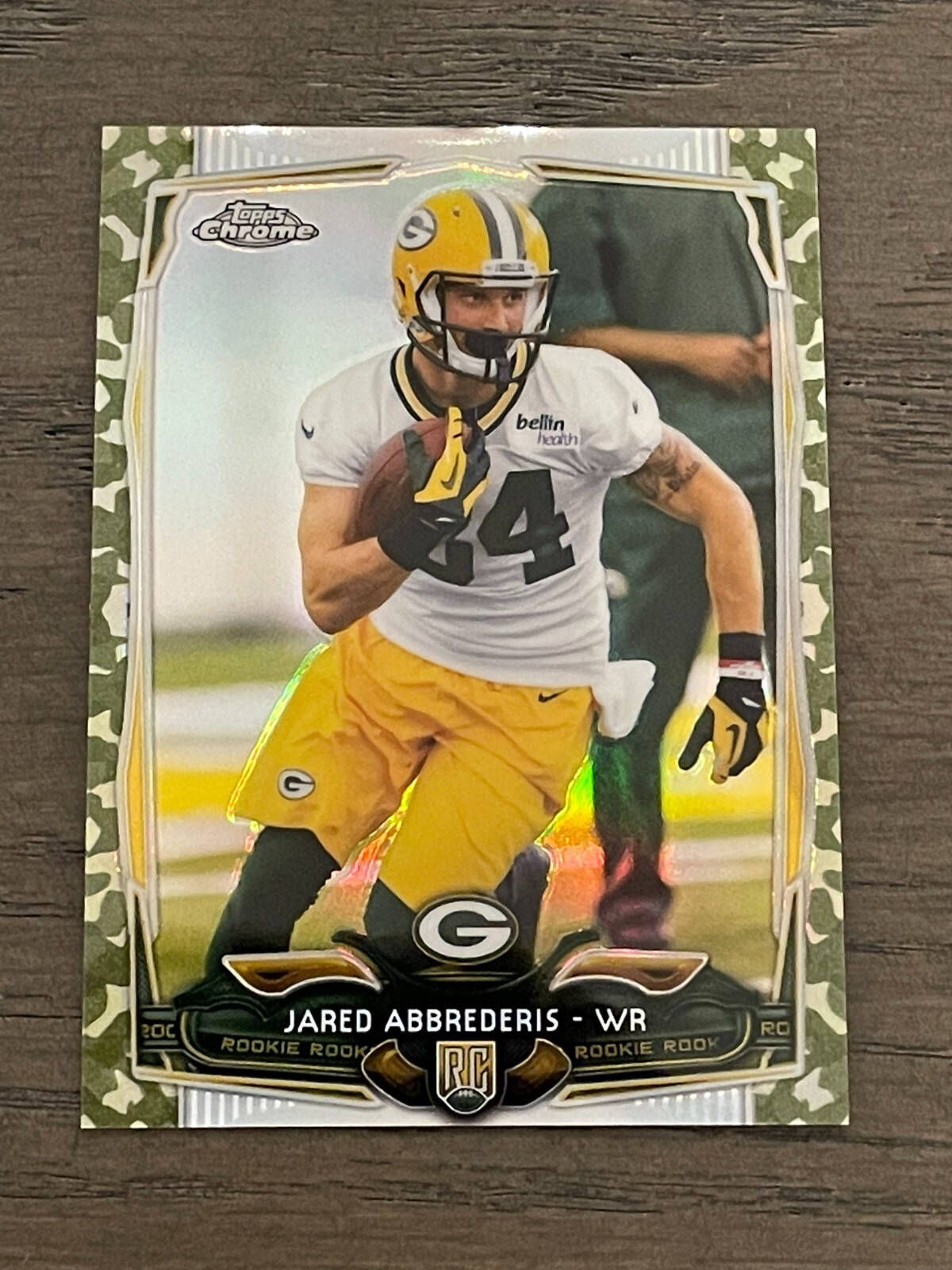 Jared Abbrederis Topps Chrome #130 Camo Refractor