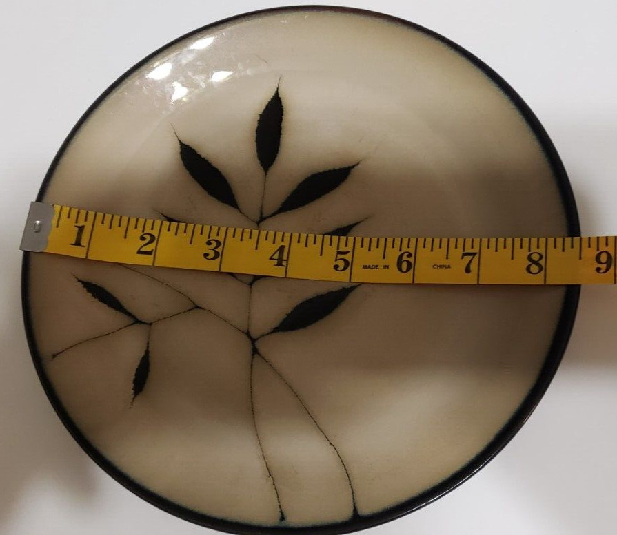 Gibson Elite Dinnerware  Midnight Palm   8.5 inch  Luncheon plates Set of 4