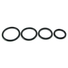 4 Pack Sportsheets Rubber O Ring Black - Replacement Strap-on Accessory