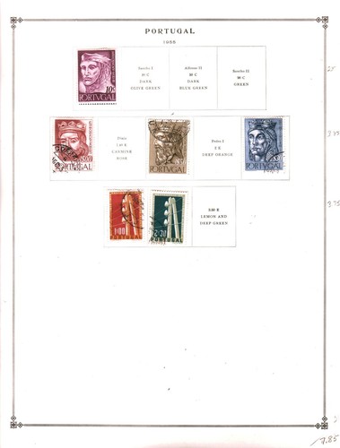 Collection, Portugal Part A Scott Pages, 1864/1958, Cat $357, Mint & Used - Picture 21 of 23