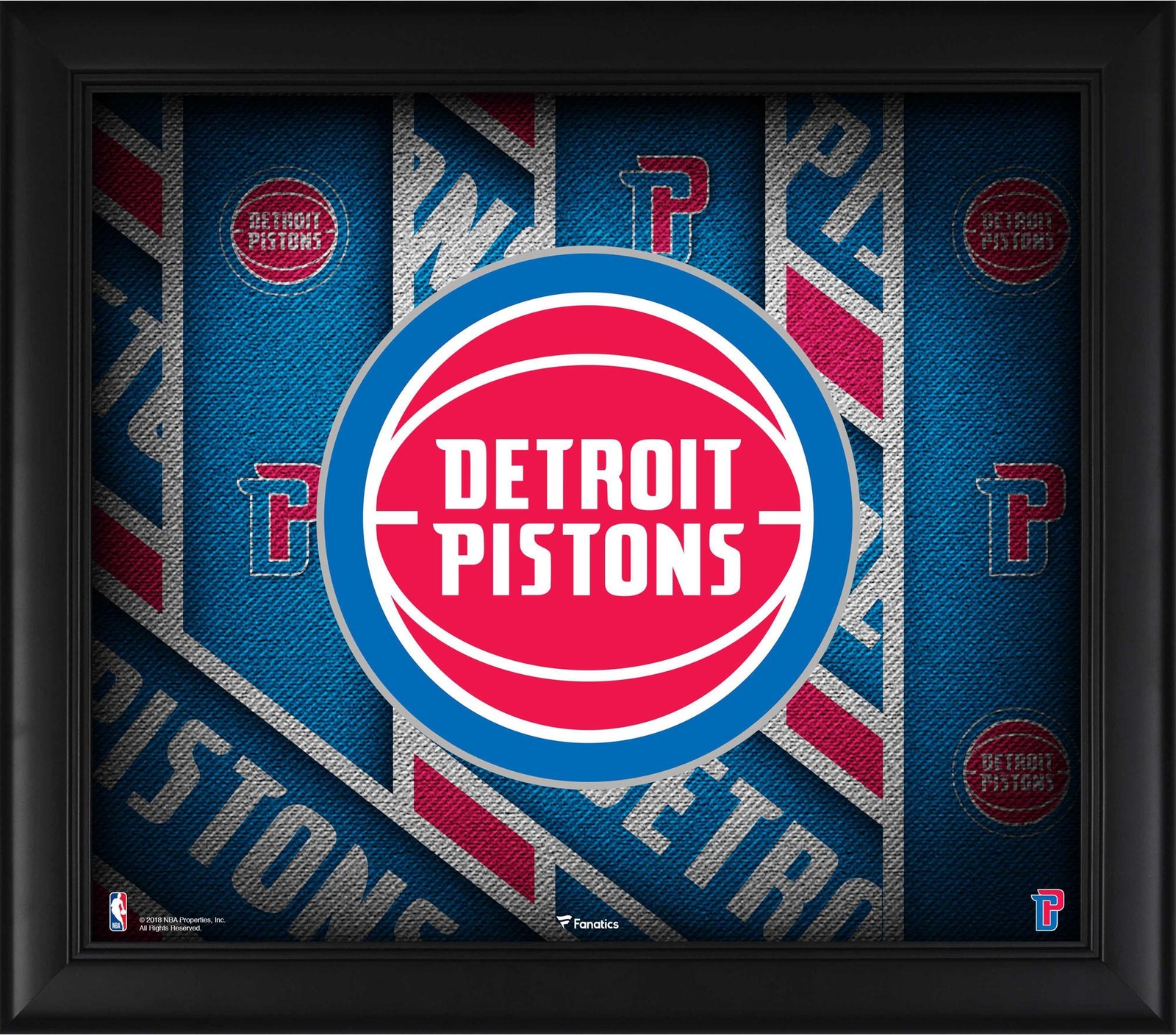 Detroit Pistons Framed 15" x 17" Team Threads Collage Fanatics eBay
