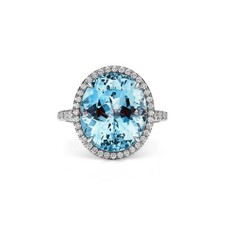 Natural Blue Topaz Gemstone with 925 Sterling Silver Ring for Women's 3687