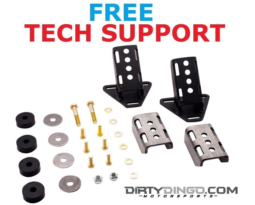 Dirty Dingo ADJUSTABLE BBC SBC GM 3 Bolt STREET ROD Engine Mounts