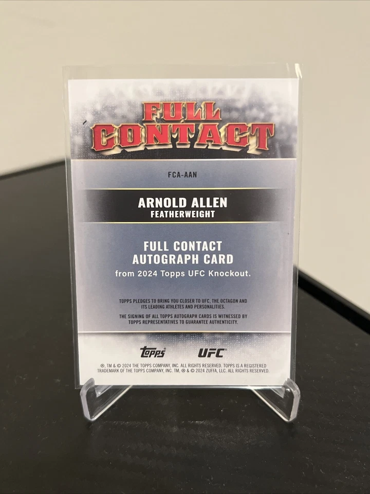 2024 Topps UFC Knockout ARNOLD ALLEN Full Contact On Card Auto! - Image 2 of 2