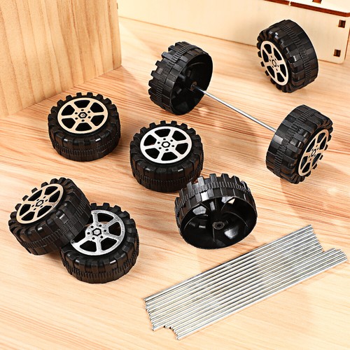 Essieux de tige ronde roues 2024 en plastique petit modèle voiture pièces bateau hélicoptère maquette part