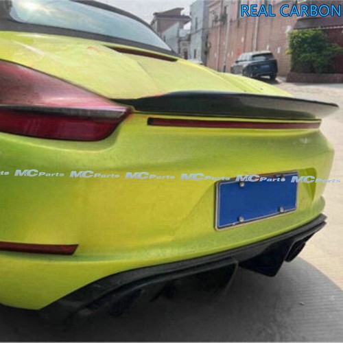 For Porsche 2013-2016 2014 Cayman S GTS 981 Carbon Fiber Rear Wing Trunk Spoiler - Picture 2 of 10