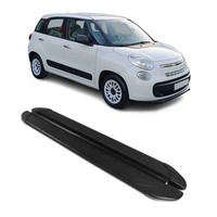 Trittbretter Seitenschweller FüR Fiat 500L 2012-2024 Aluminium Schwarz 2Tlg
