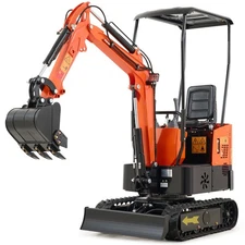 Mini Excavator 1T Micro Digger 13.5hp Petrol Tracked Crawler B&S EPA Engine