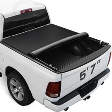 Soft Roll-up Truck Bed Tonneau Cover Compatible With 2009-2026 Dodge Ram 1500 I