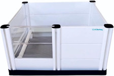 Whelping Box for Dogs and Puppies with Clear Window Panel   Modular, Easy-Clean,