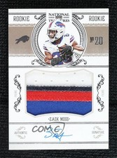 2020 Panini National Treasures Crossover Rookie 99/99 Zack Moss Patch Auto 11gj