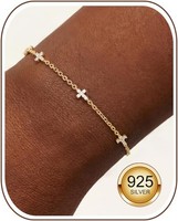 Silber Armband 925 Hypoallergen Einstellbar Gold Damen MäDchen Geschenk Schmuck