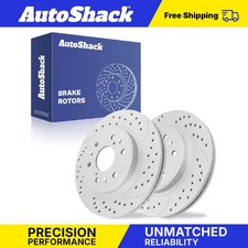 Front Drilled Slotted Brake Rotors Pair for 2005-2018 Chevrolet Silverado 1500
