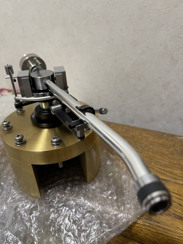 SAEC WE-308X Tonearm with Solid Brass Base Stabilizer Excellent Condition Japan