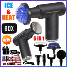 6 Speed Massage Gun Deep Percussion Tissue Muscle Relax 6 Heads Travel Case LCD