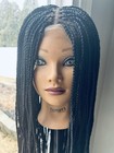 Lace Closure Braided Black Wig For Women Medium Size — photo 5
