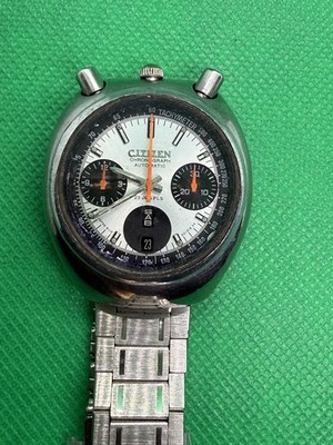 Citizen Chronograph Bullhead Men's plate  Dial Date Working Watch