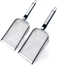 2pcs Gardening Soil Sifter with Stainless Steel Handle Sand Compost... 