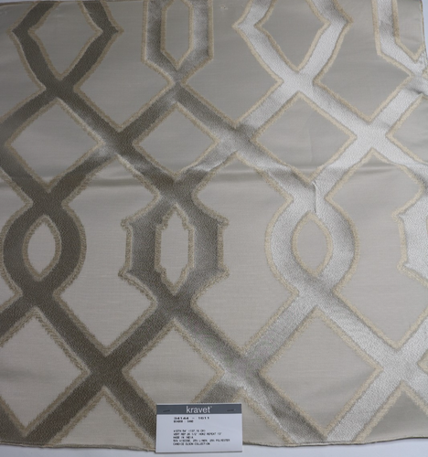 Candice Olson Kravet Fabric Remnant 23"x24" Pattern "Boabob" Sand Ivory Grey - Picture 5 of 6