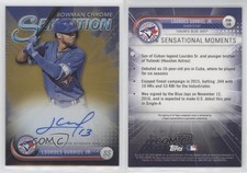 2017 Bowman Chrome Sensation Gold Refractor /50 Lourdes Gurriel Jr #CSA-LG Auto