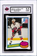 1980-81 O-Pee-Chee Ken Morrow Rookie KSA 9.5 (Free Shipping $100+) BCGA2 #9