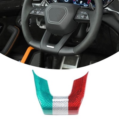 Real Dry Carbon Fiber Steering Wheel U-shaped Cover For Lamborghini URUS 2018-23