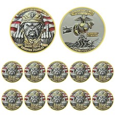 Moneda Desafío Bulldog Cuerpo de Marines de los Estados Unidos Semper Fidelis Medalla Coleccionable 10 Piezas