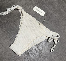 Vintage Italian Made Crochet String Bikini Festival Boho Euro Hippy Size 46 RARE
