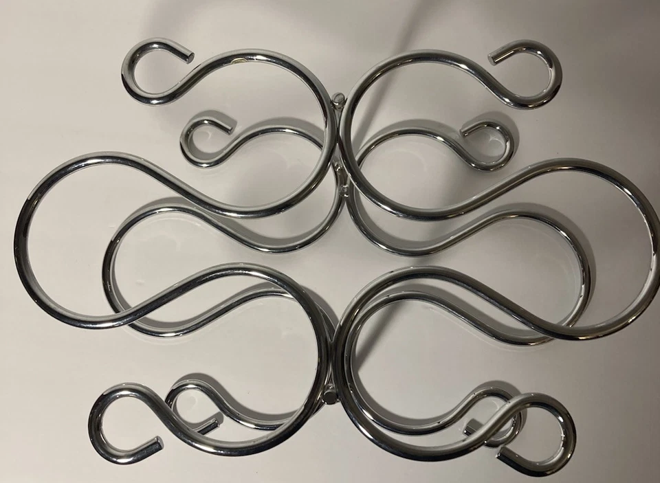 Современный дизайн хром на стали 6 бутылок столешница винная стойка - 16x13x6"" - Изображение 2 из 4